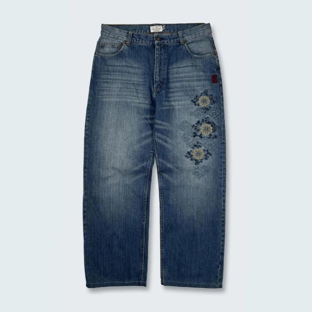 Embroidered Karakuri Tamashii Japanese Denim (35")