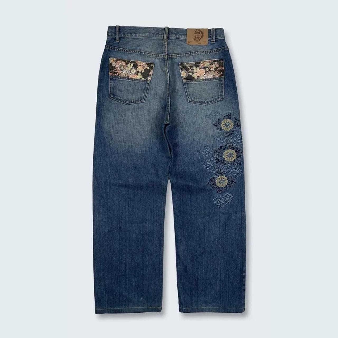 Embroidered Karakuri Tamashii Japanese Denim (35")