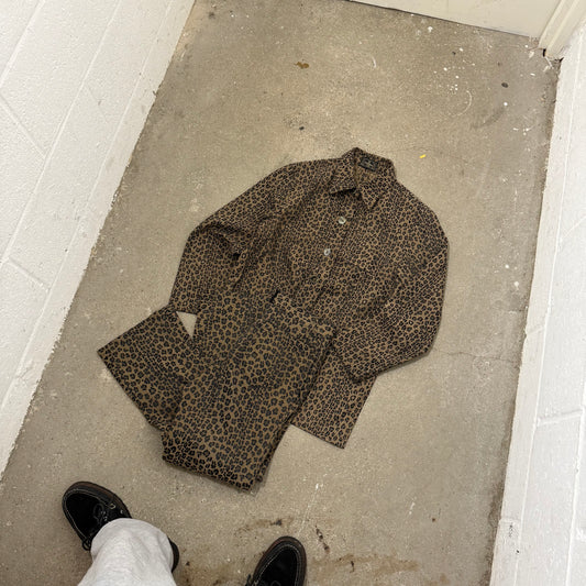 Authentic Vintage Women's Fendi Leopard Print Suit Set (M)
