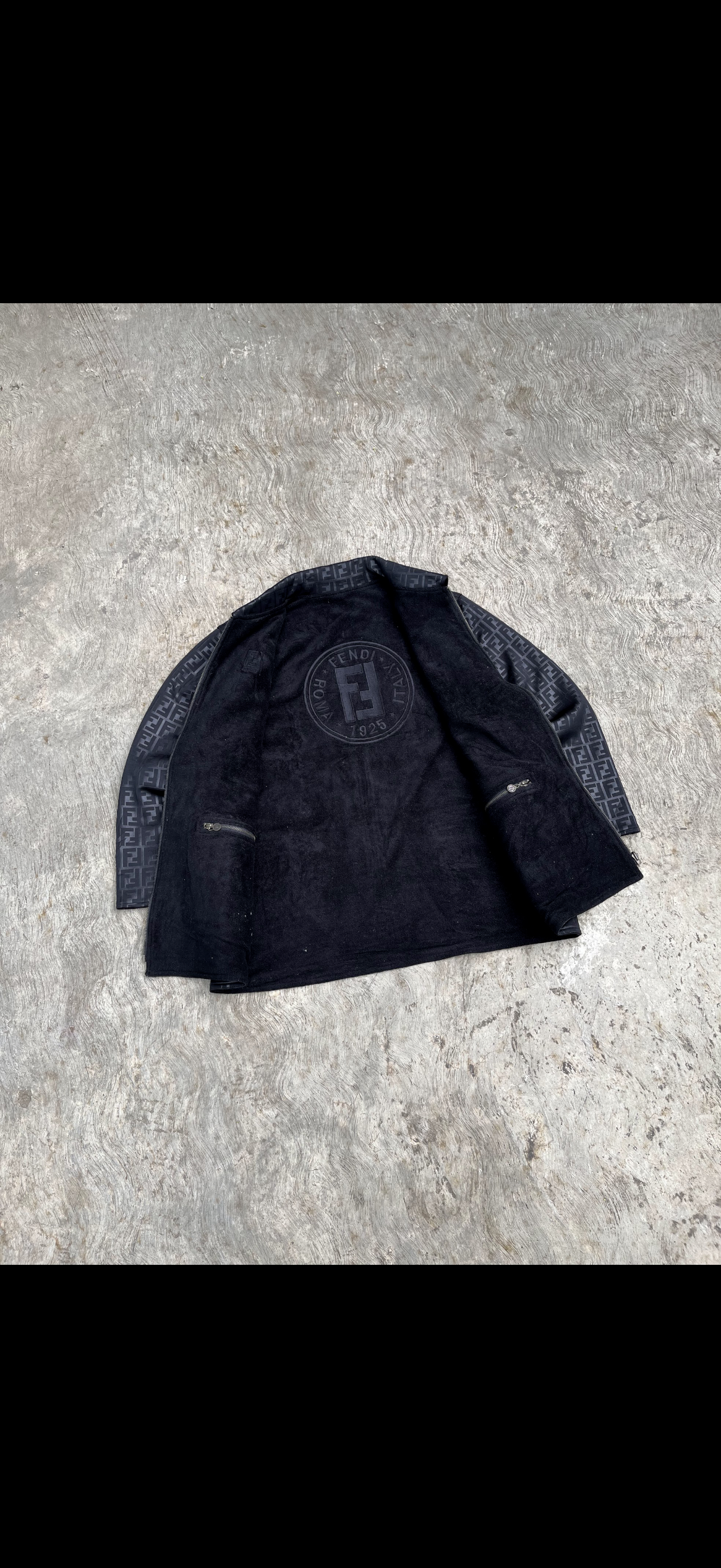 Authentic Vintage Fendi Reversible Zucca  Monogram Jacket (L)