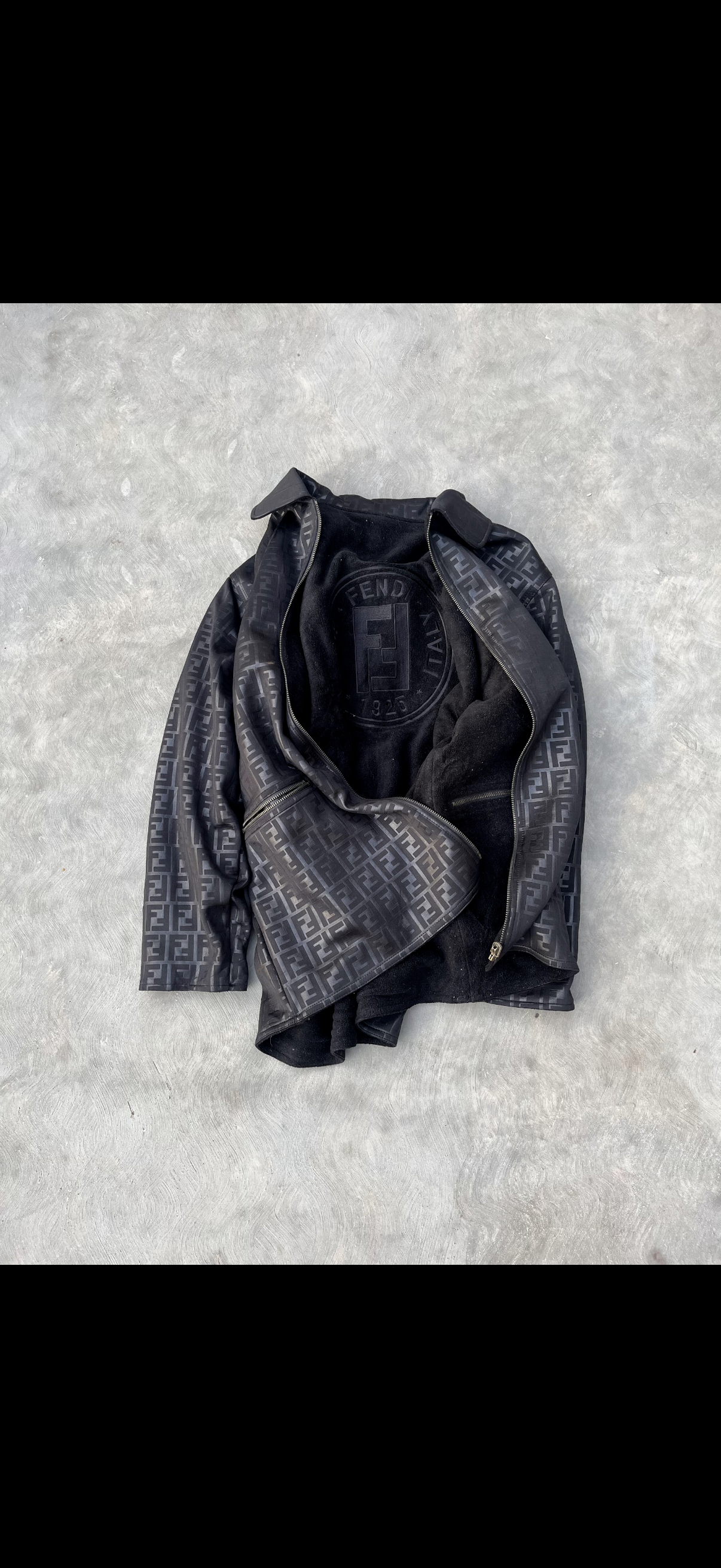 Authentic Vintage Fendi Reversible Zucca  Monogram Jacket (L)