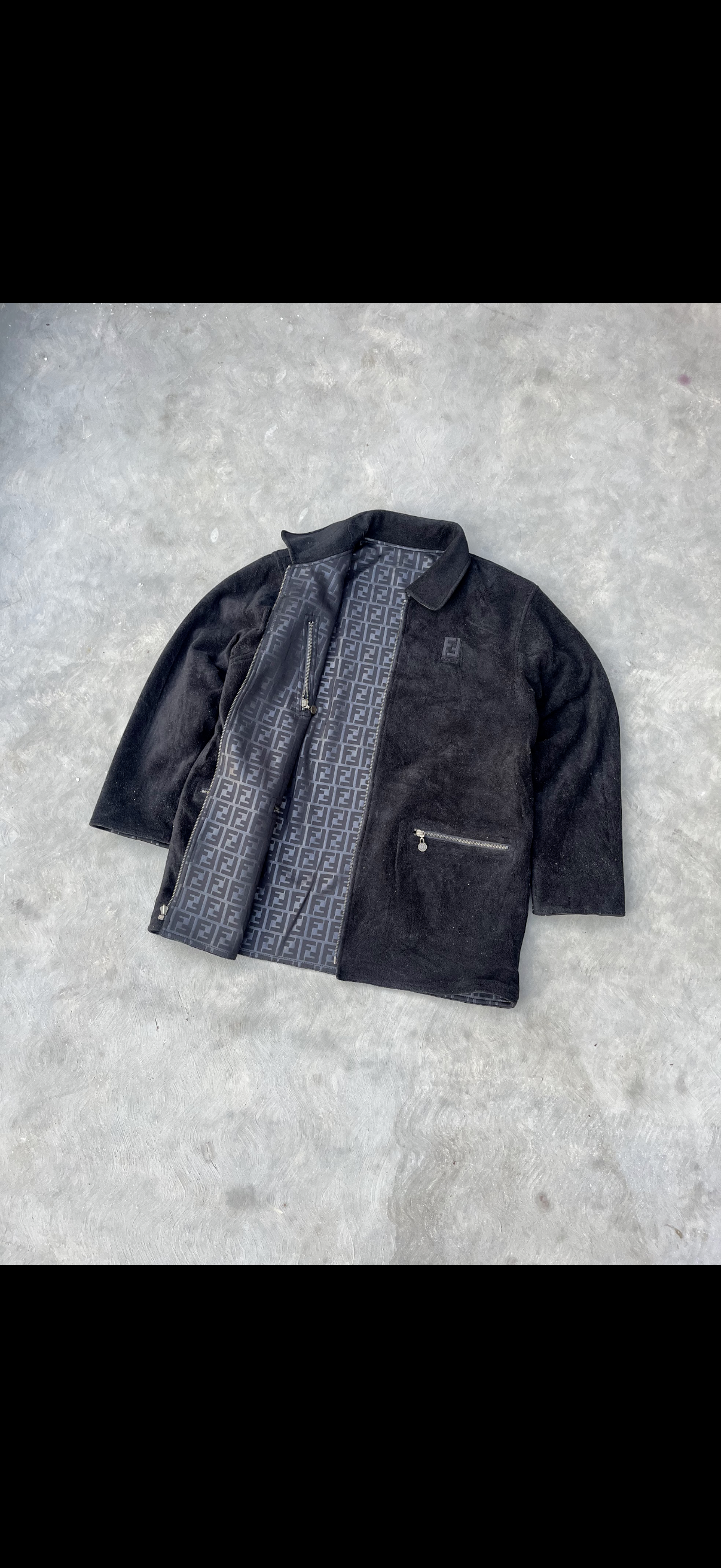 Authentic Vintage Fendi Reversible Zucca  Monogram Jacket (L)