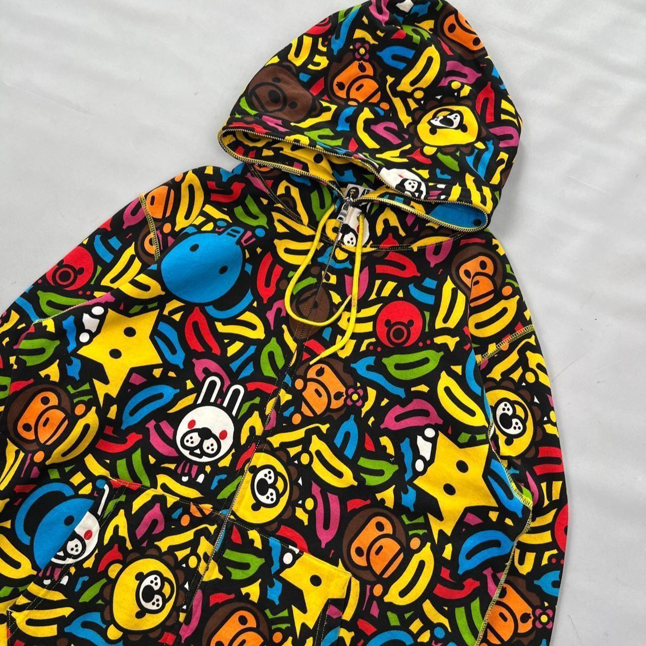 Authentic Vintage Bape Animal Banana Safari Milo Full Zip Hoodie XL