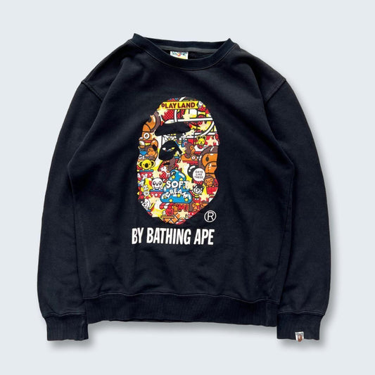 Authentic Vintage Bape Head Sweatshirt  (M)