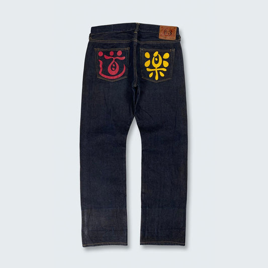 Authentic Vintage Evisu Flame Jeans  (30")
